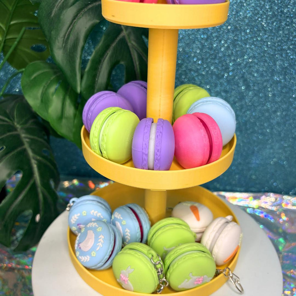 Spring Macaron Fidget Clicker Keychain