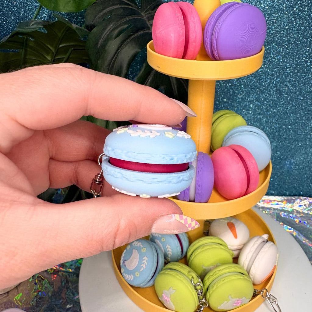 Spring Macaron Fidget Clicker Keychain