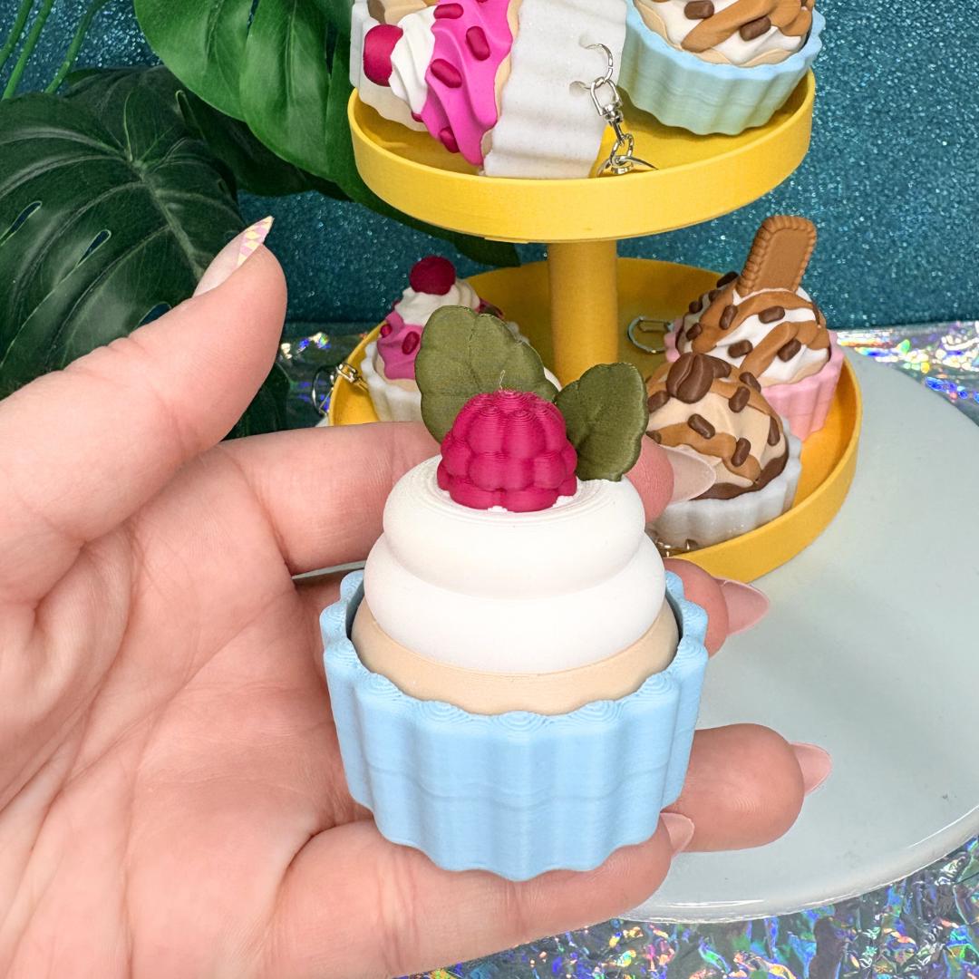 Sweet Cupcake Fidget Clicker Keychain