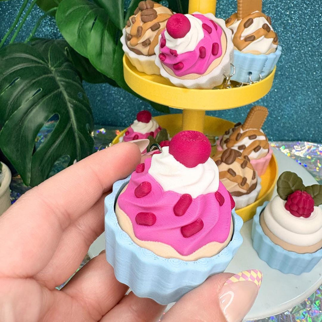 Sweet Cupcake Fidget Clicker Keychain