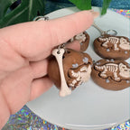 Dino Fossil Fidget Clicker Keychain