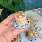 Pancake Stack Fidget Clicker Keychain