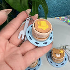 Pancake Stack Fidget Clicker Keychain