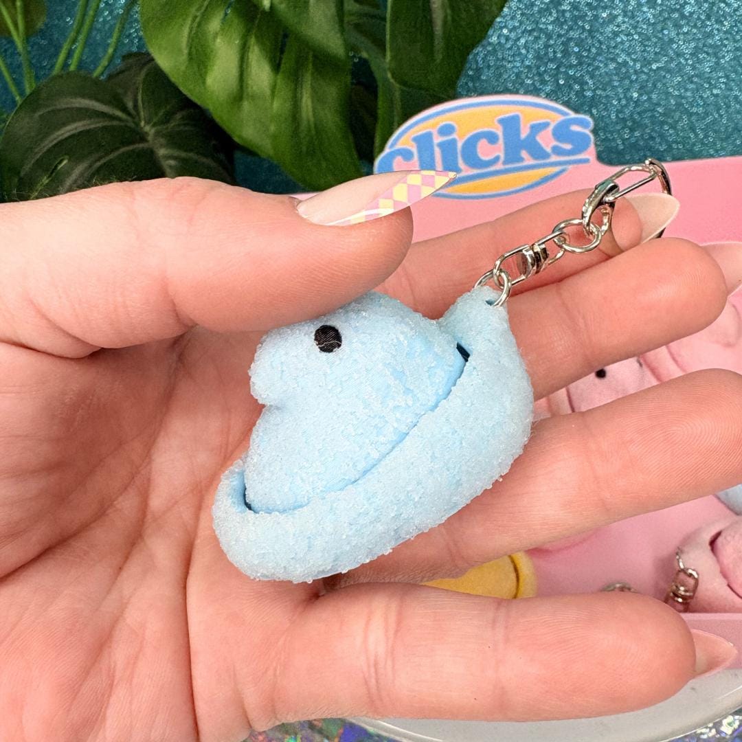 Peep Fidget Clicker Keychain