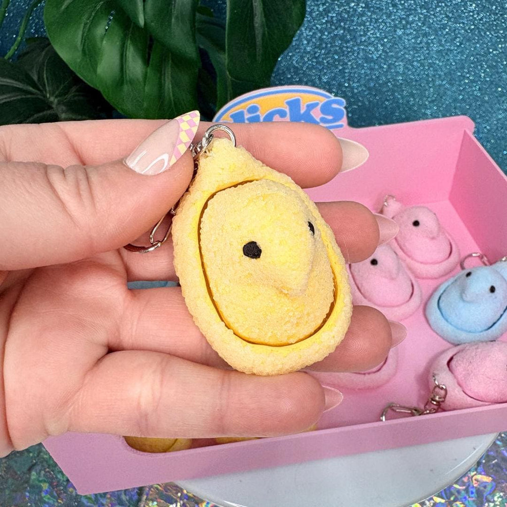 Peep Fidget Clicker Keychain
