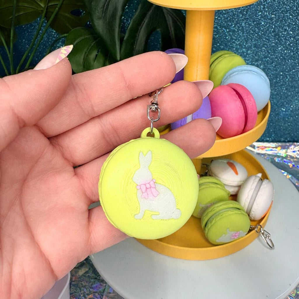 Spring Macaron Fidget Clicker Keychain