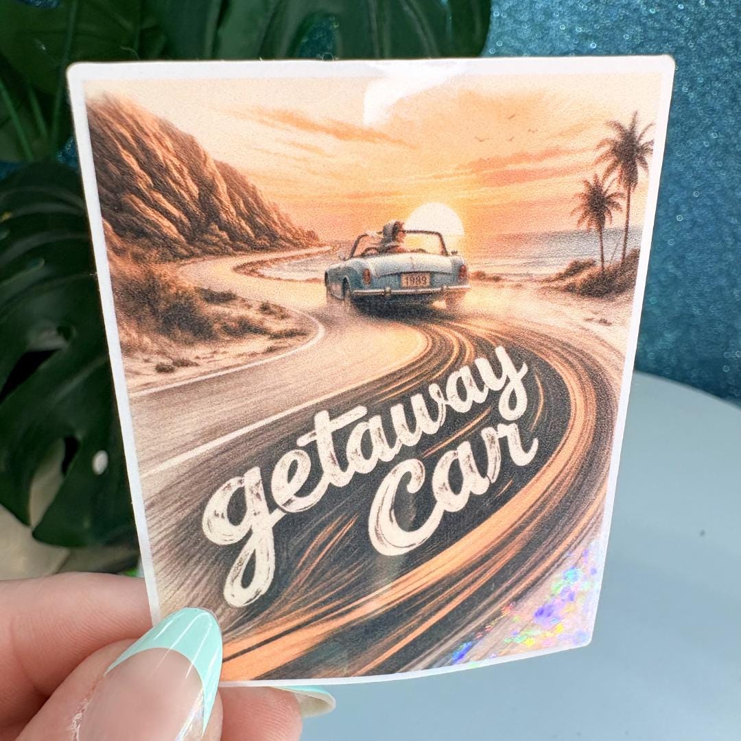 Getaway Car Vinyl Sticker