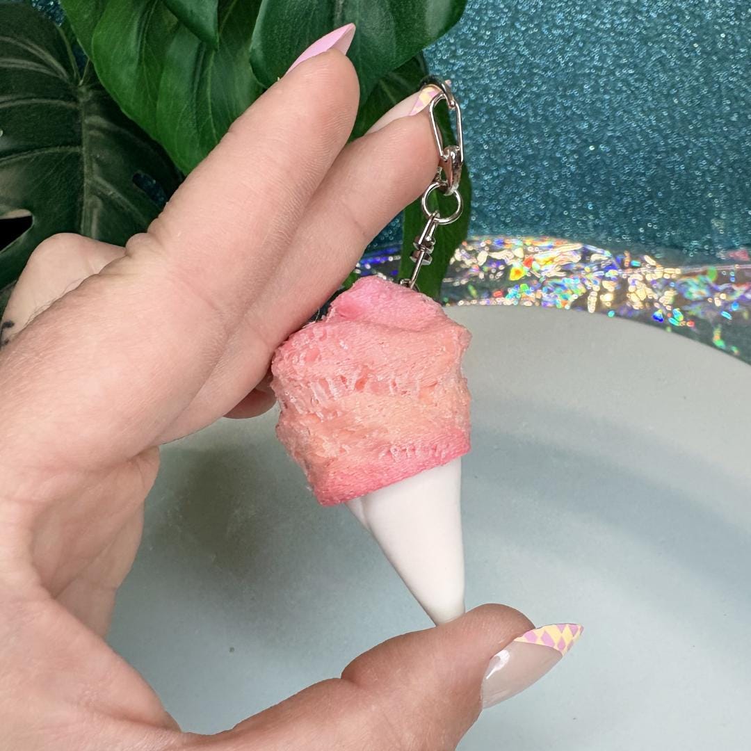 Cotton Candy Fidget Clicker Keychain
