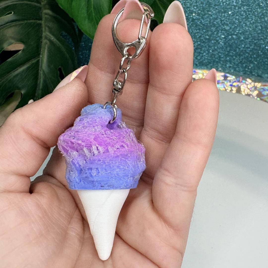 Cotton Candy Fidget Clicker Keychain