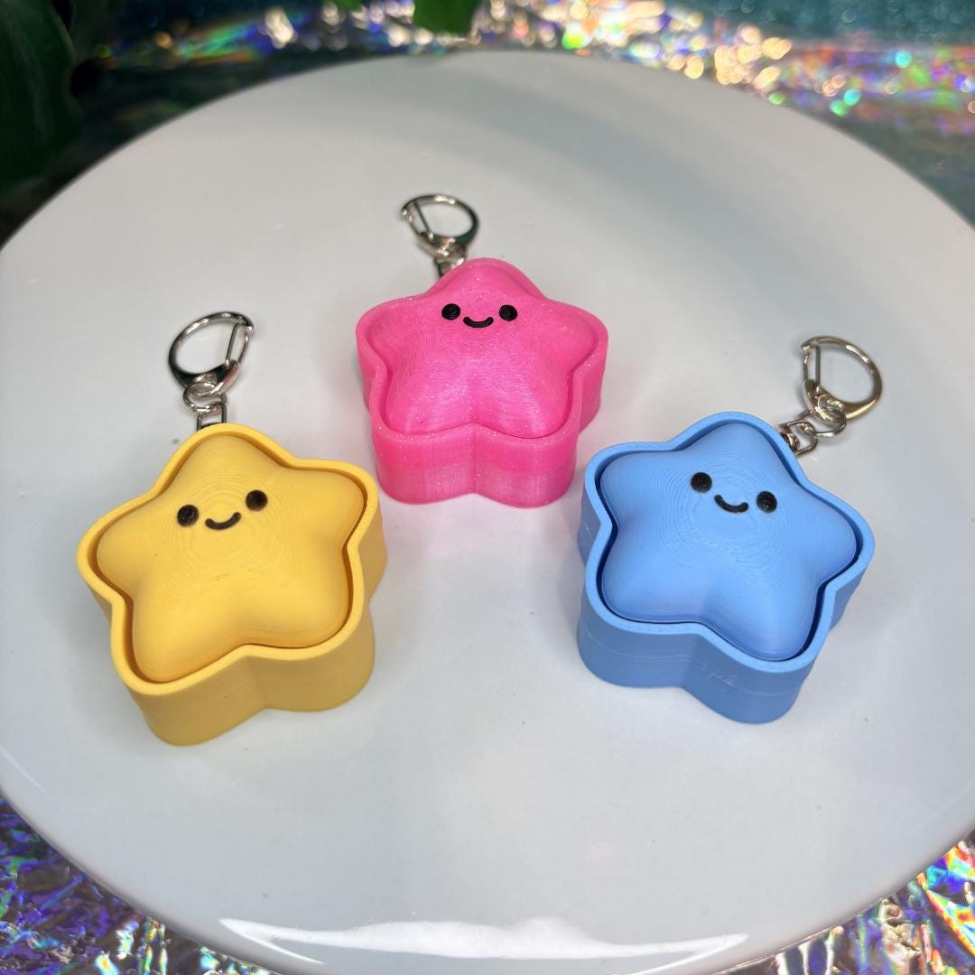 Star Fidget Clicker Keychain