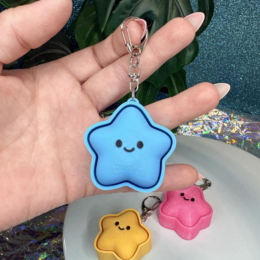 Star Fidget Clicker Keychain