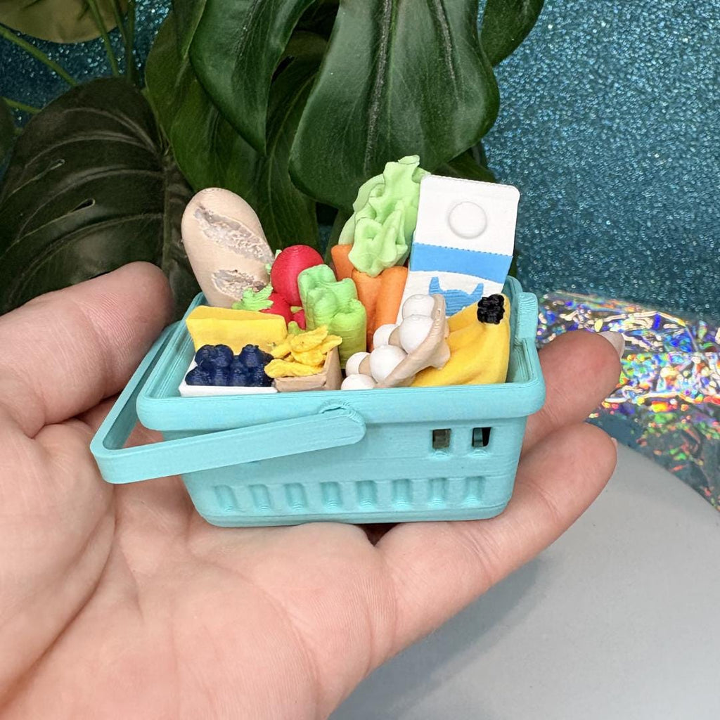 Shopping Basket Fidget Clicker Keychain