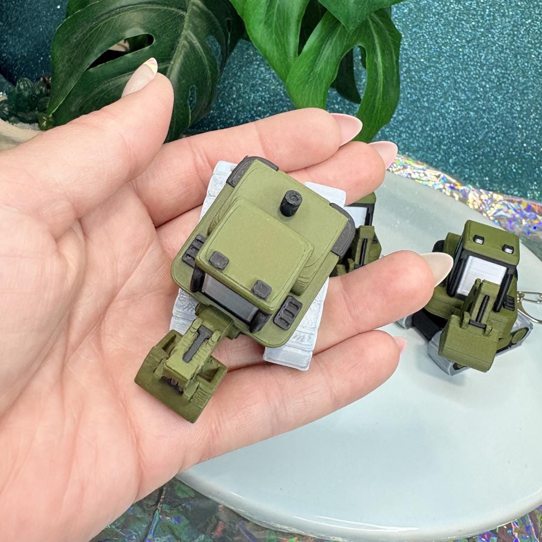 Excavator Fidget Clicker Keychain