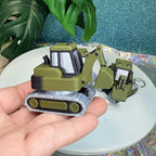 Excavator Fidget Clicker Keychain