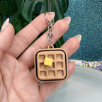 Waffle Fidget Clicker Keychain