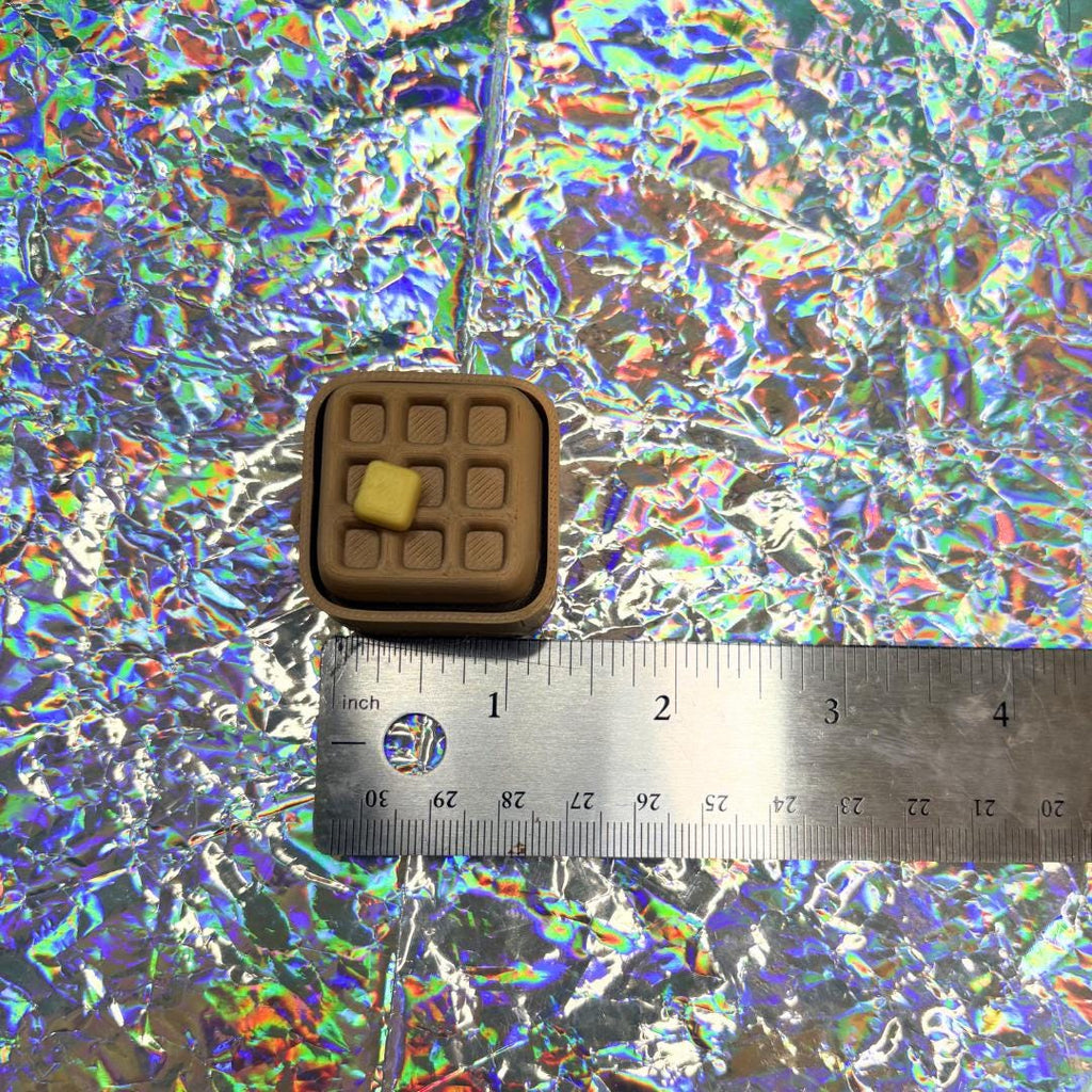 Waffle Fidget Clicker Keychain