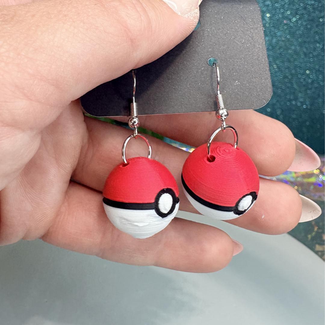 Pokeball Dangle Earrings