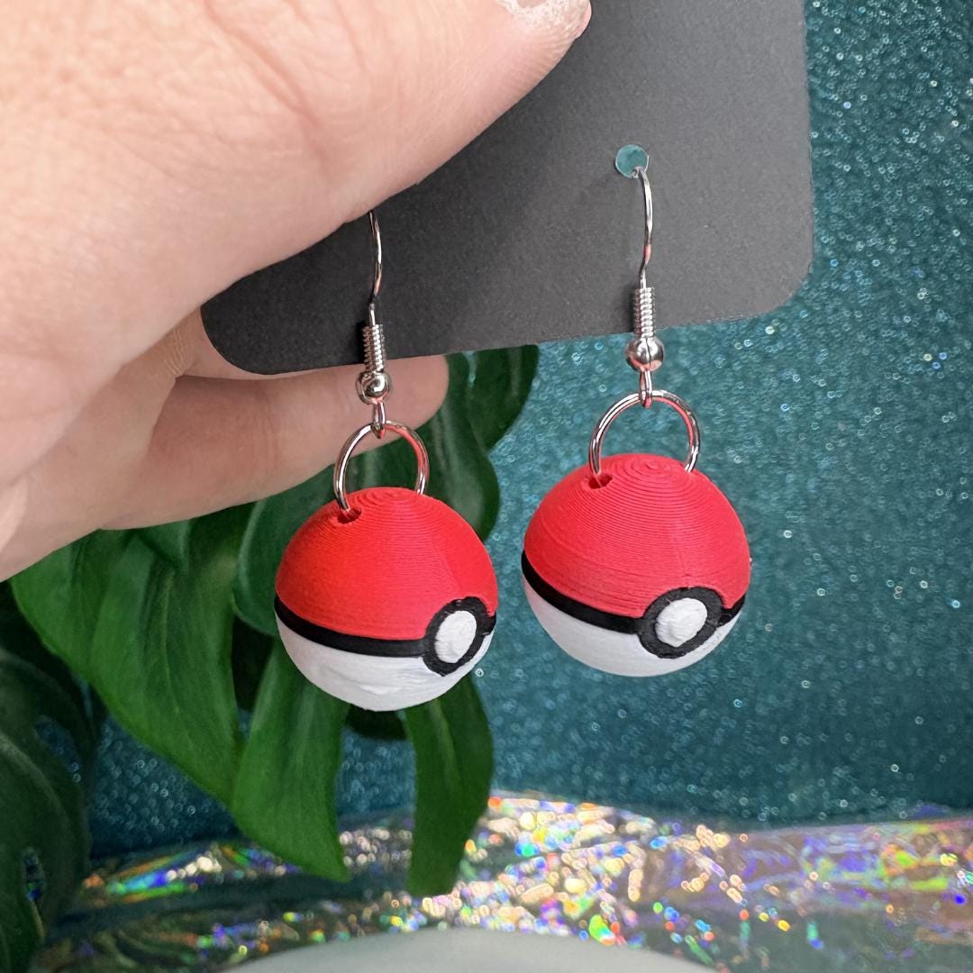 Pokeball Dangle Earrings