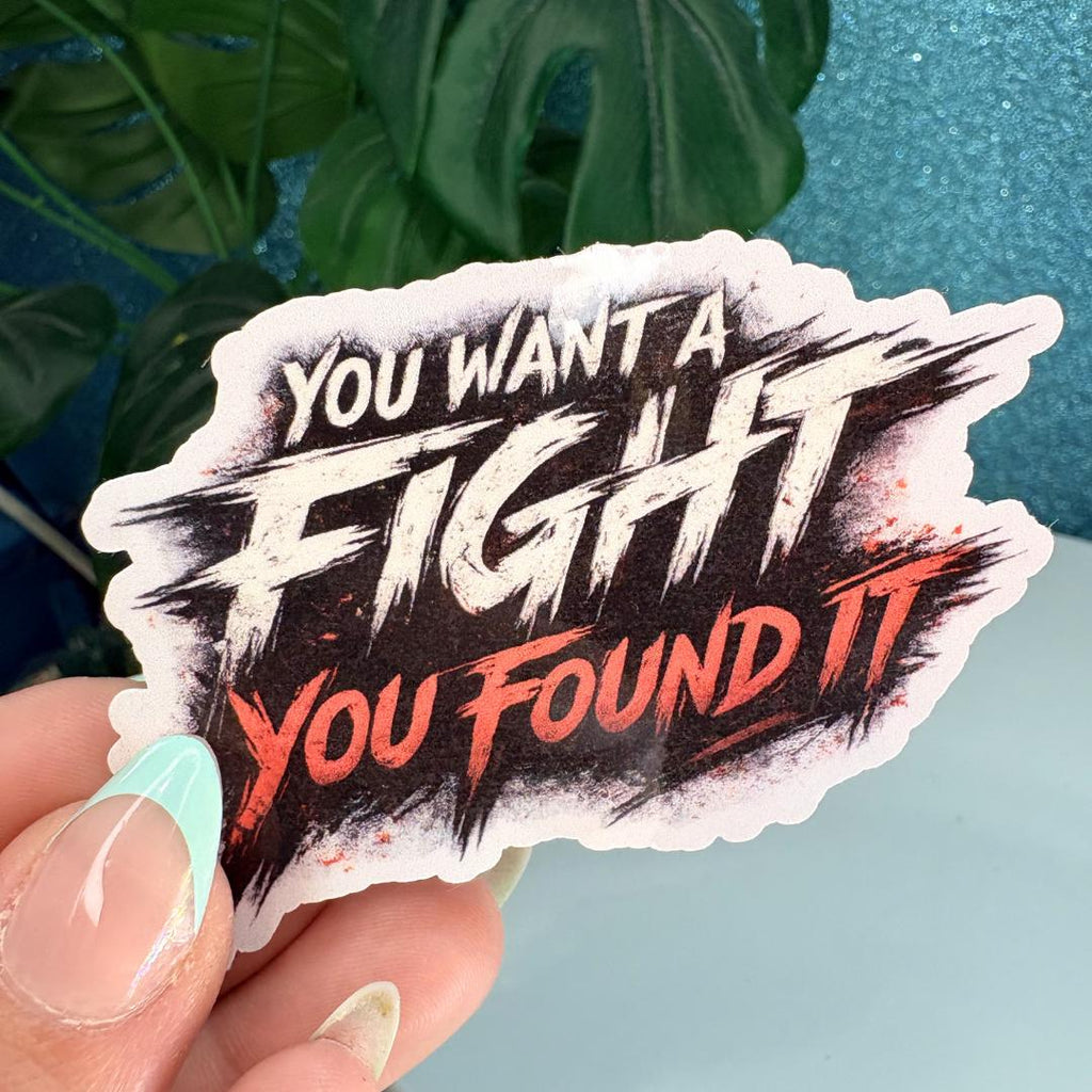 You Want A Fight You Found It Vinyl Sticker