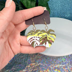 Monstera Dangle Earrings
