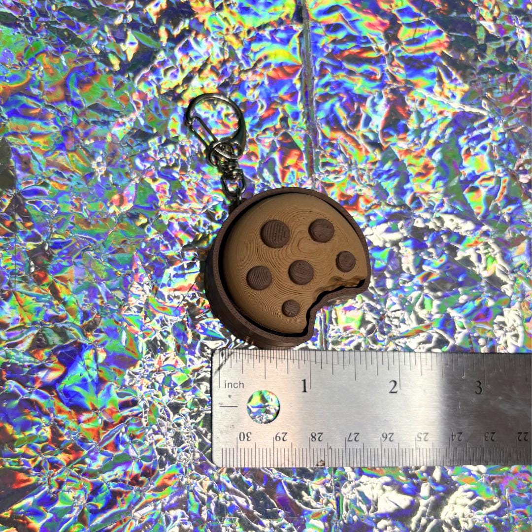 Chocolate Chip Cookie Fidget Clicker Keychain
