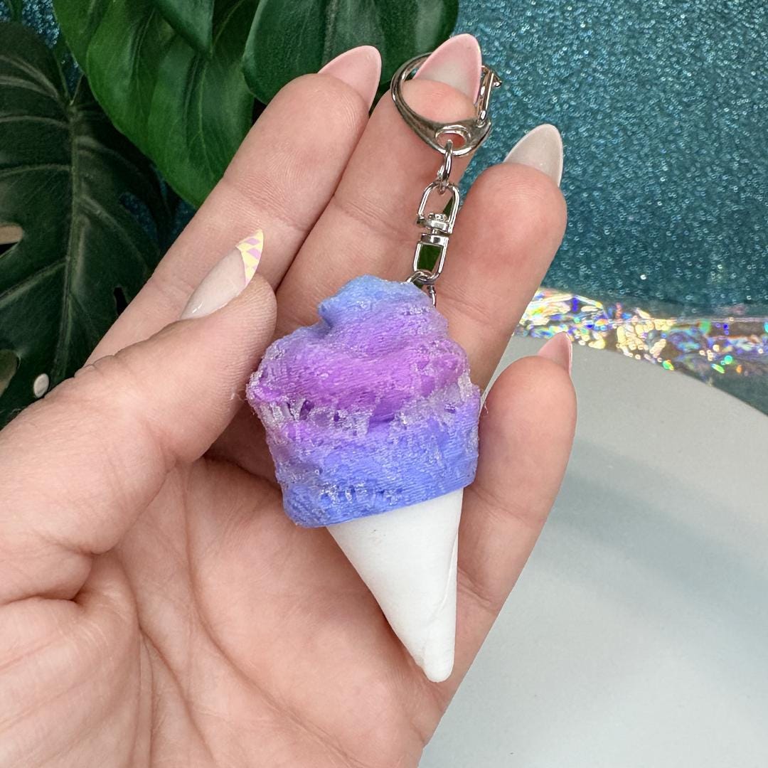 Cotton Candy Fidget Clicker Keychain