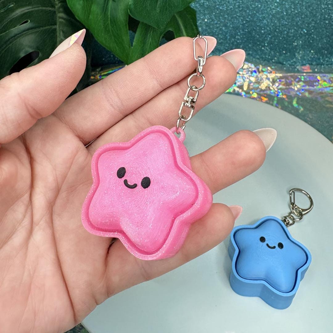 Star Fidget Clicker Keychain