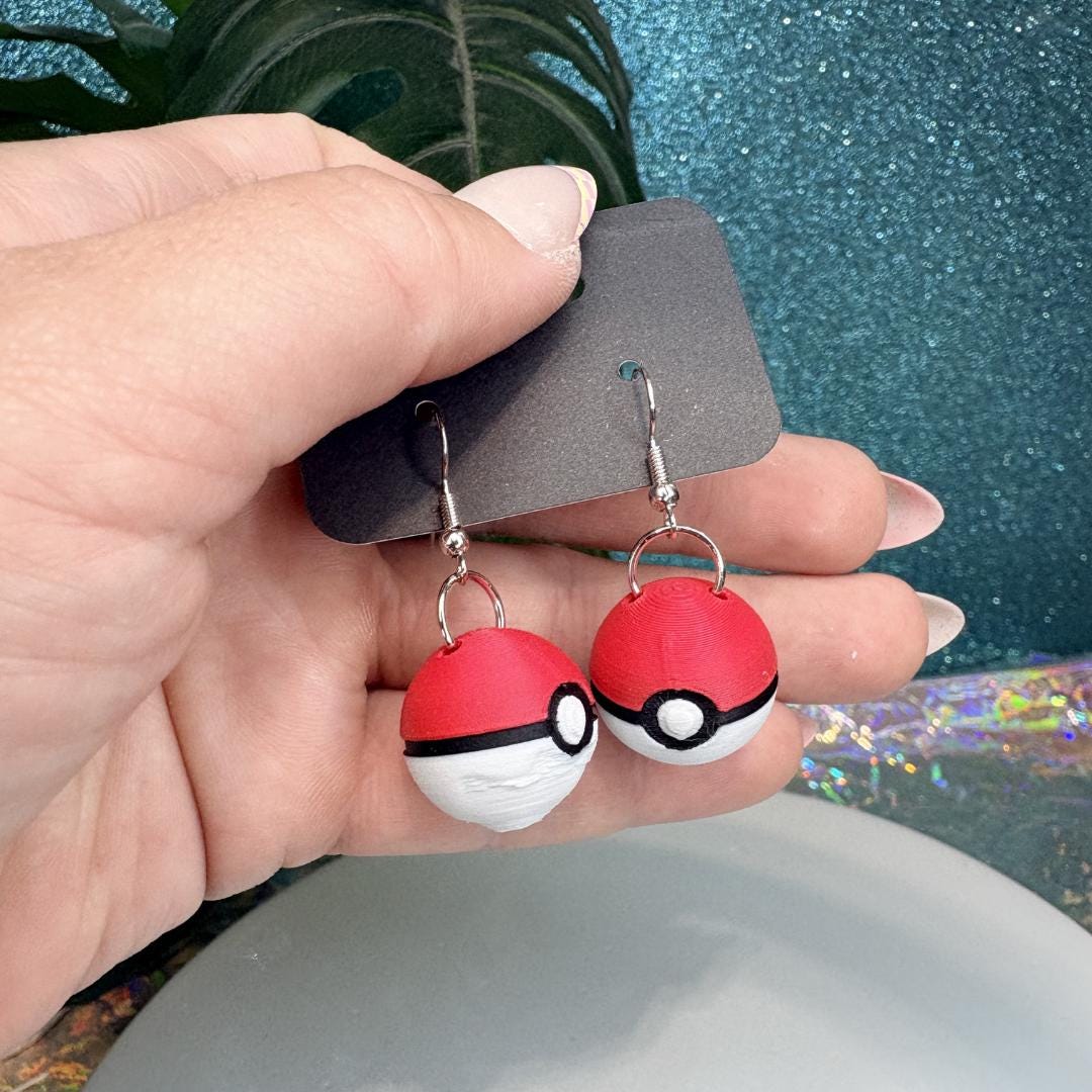 Pokeball Dangle Earrings