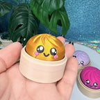 Dumpling Fidget Clicker Keychain