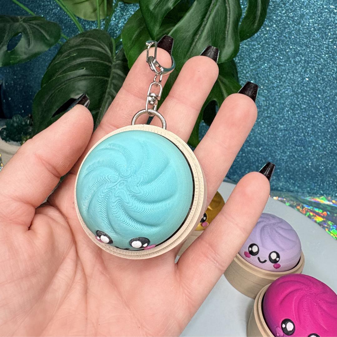 Dumpling Fidget Clicker Keychain
