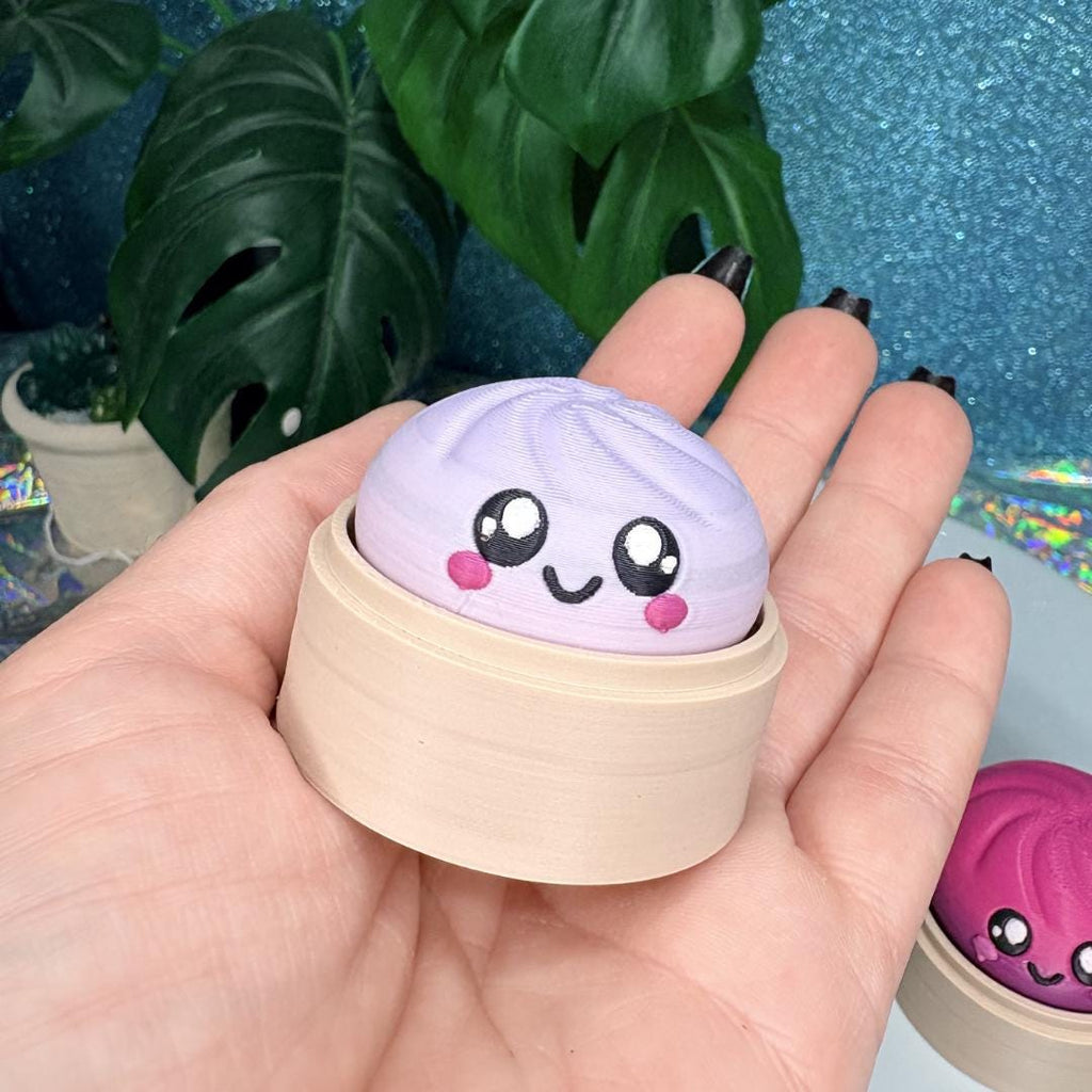 Dumpling Fidget Clicker Keychain