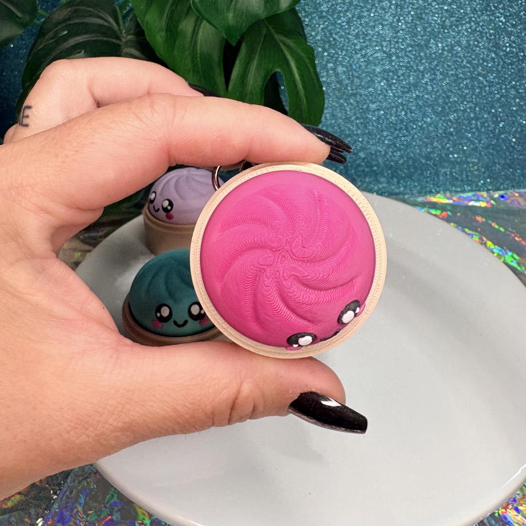 Dumpling Fidget Clicker Keychain