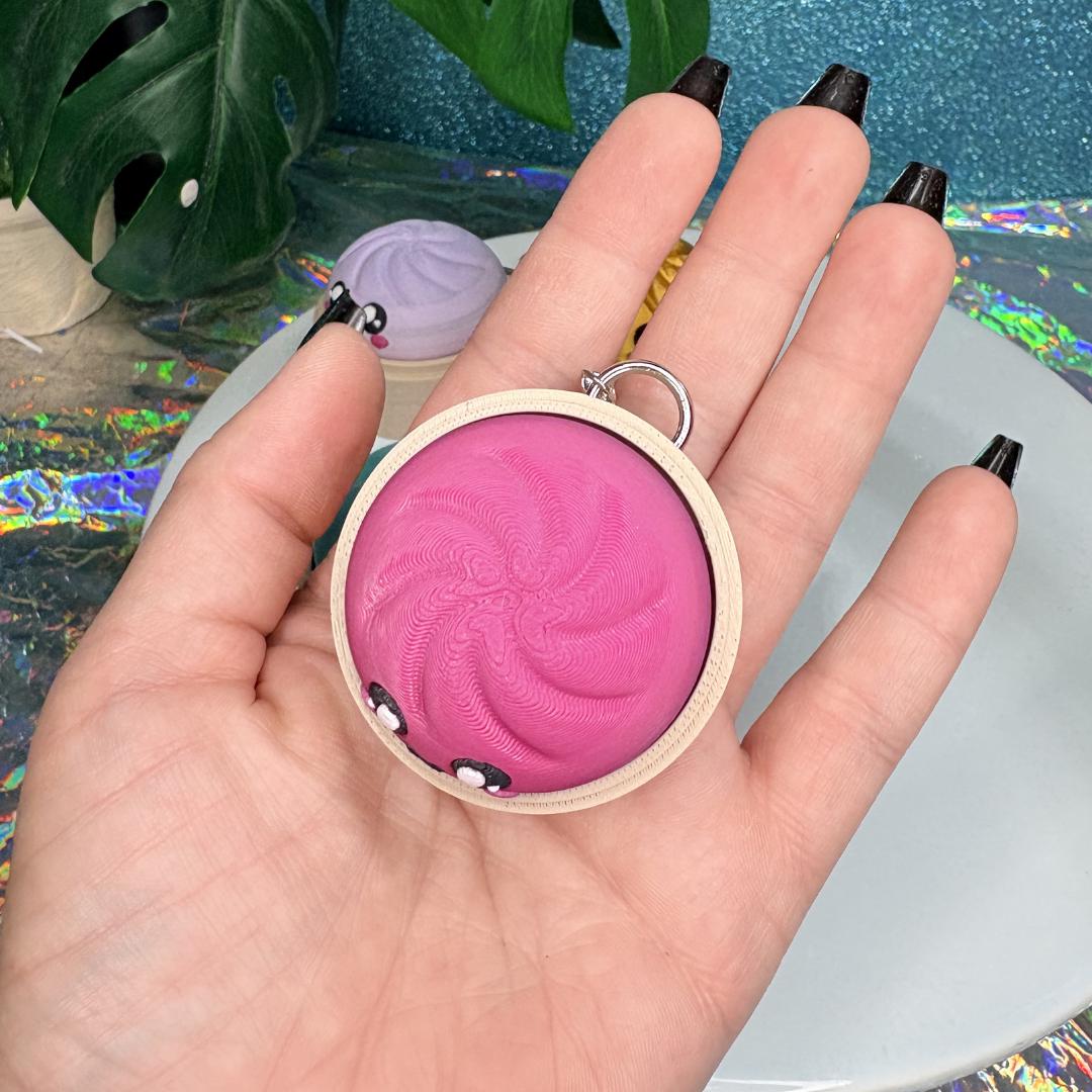 Dumpling Fidget Clicker Keychain