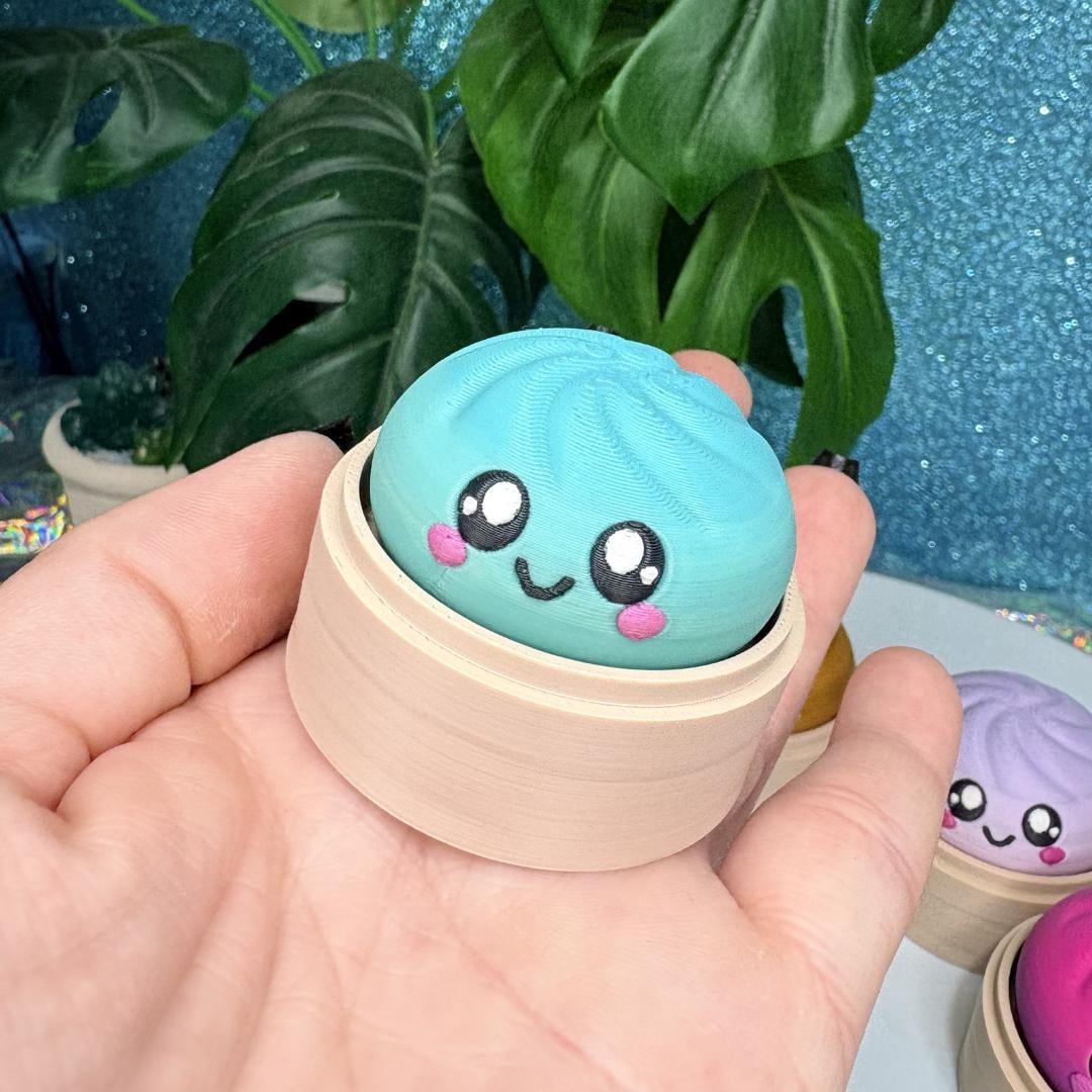 Dumpling Fidget Clicker Keychain