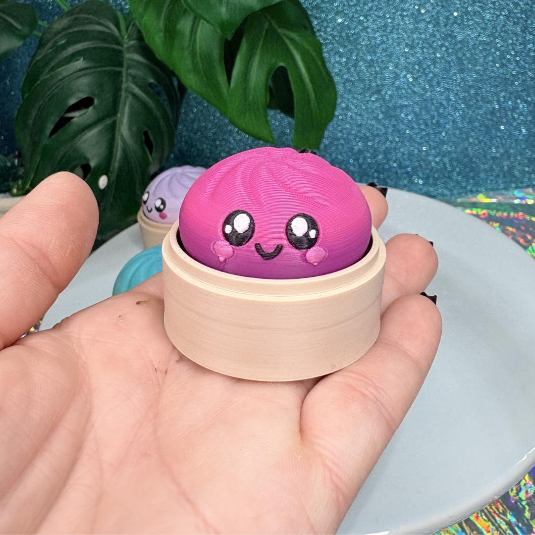 Dumpling Fidget Clicker Keychain