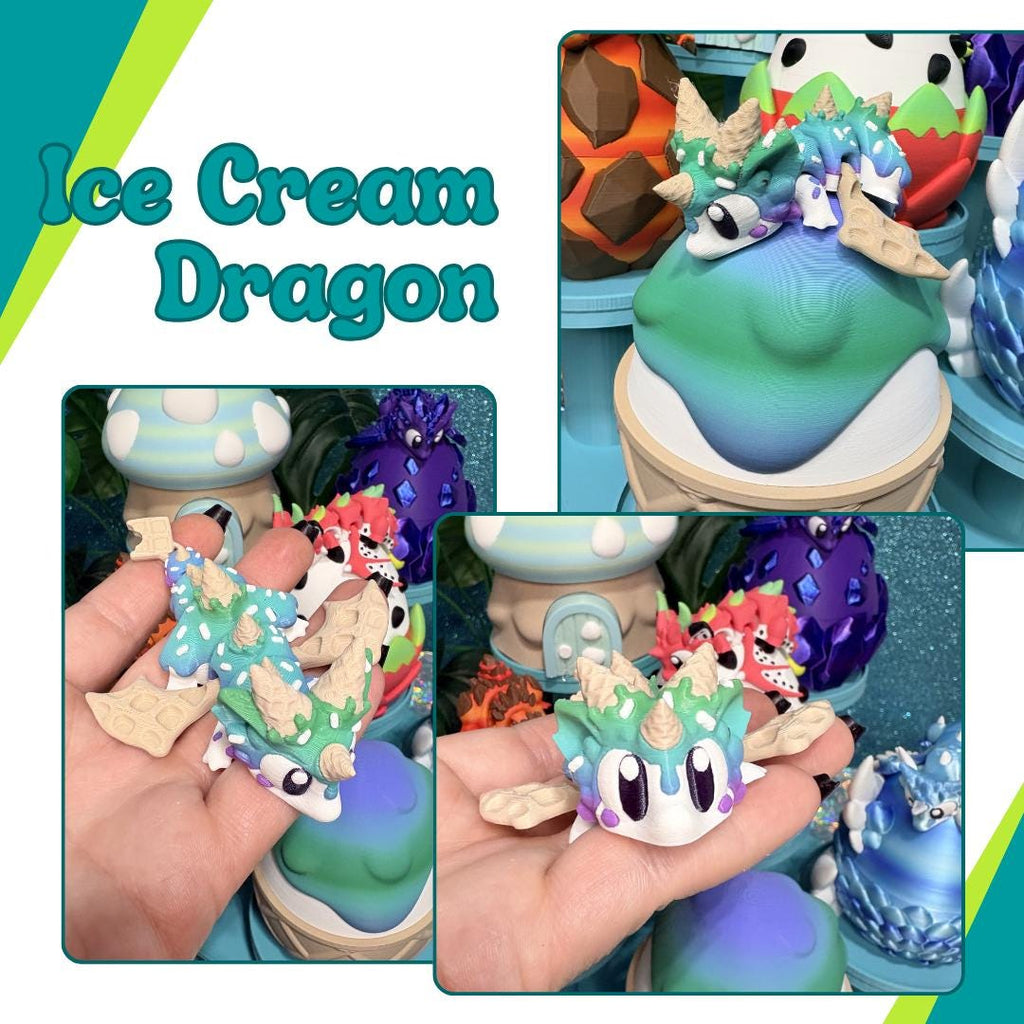 Dragon Egg Fidget Toy | Articulated Mini Dragon in Egg | 3D Printed Desk Pet | Sensory Toy for ADHD | Fantasy Dragon Gift