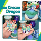Ice Cream Dragon Egg Fidget Toy | Cute Articulated Dessert Dragon | Kawaii Desk Pet | 3D Printed Dragon Gift | Sensory Fidget