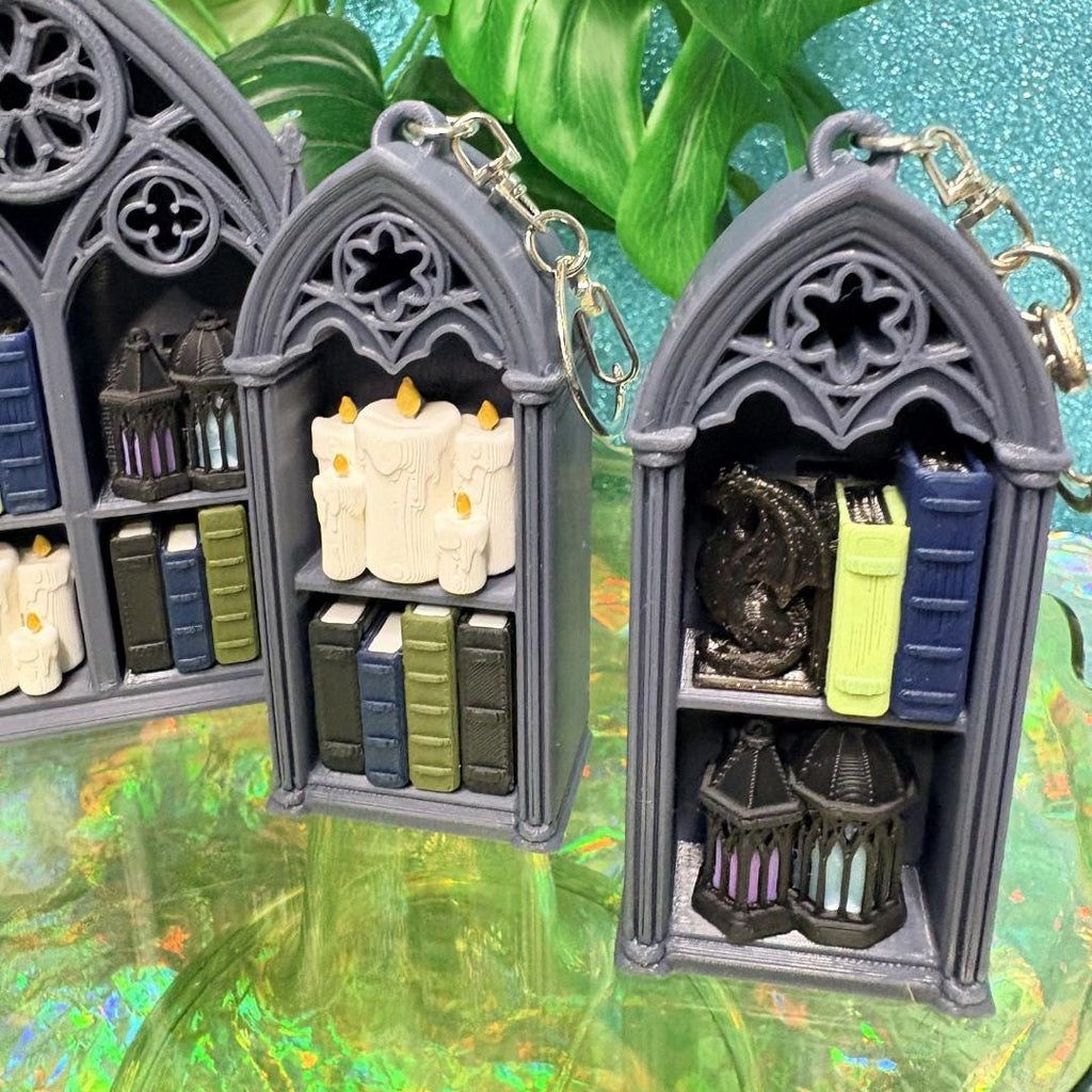 Gothic Bookshelf Fidget Clicker | Book Lover Desk Toy | Romantasy Sensory Fidget for ADHD | Gothic Decor | Fantasy Reader Gift | Fourth Wing