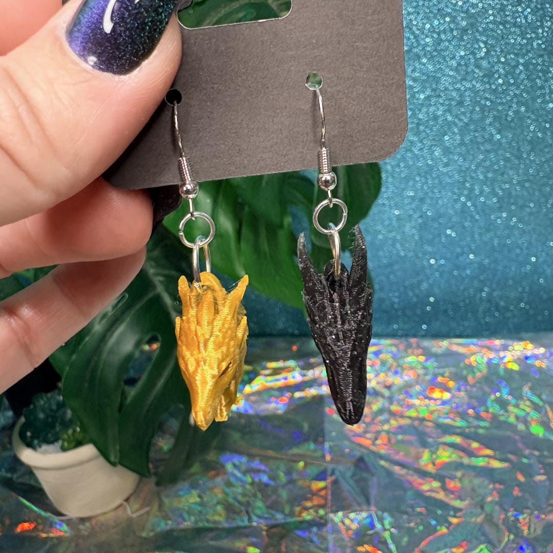 Tairn Andarna Fourth Wing Book Earrings | Mini Fantasy Dragon Dangle Earrings | Basgiath Inspired Jewelry | Book Lover Gift | Violet Xaden