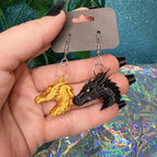 Tairn Andarna Fourth Wing Book Earrings | Mini Fantasy Dragon Dangle Earrings | Basgiath Inspired Jewelry | Book Lover Gift | Violet Xaden