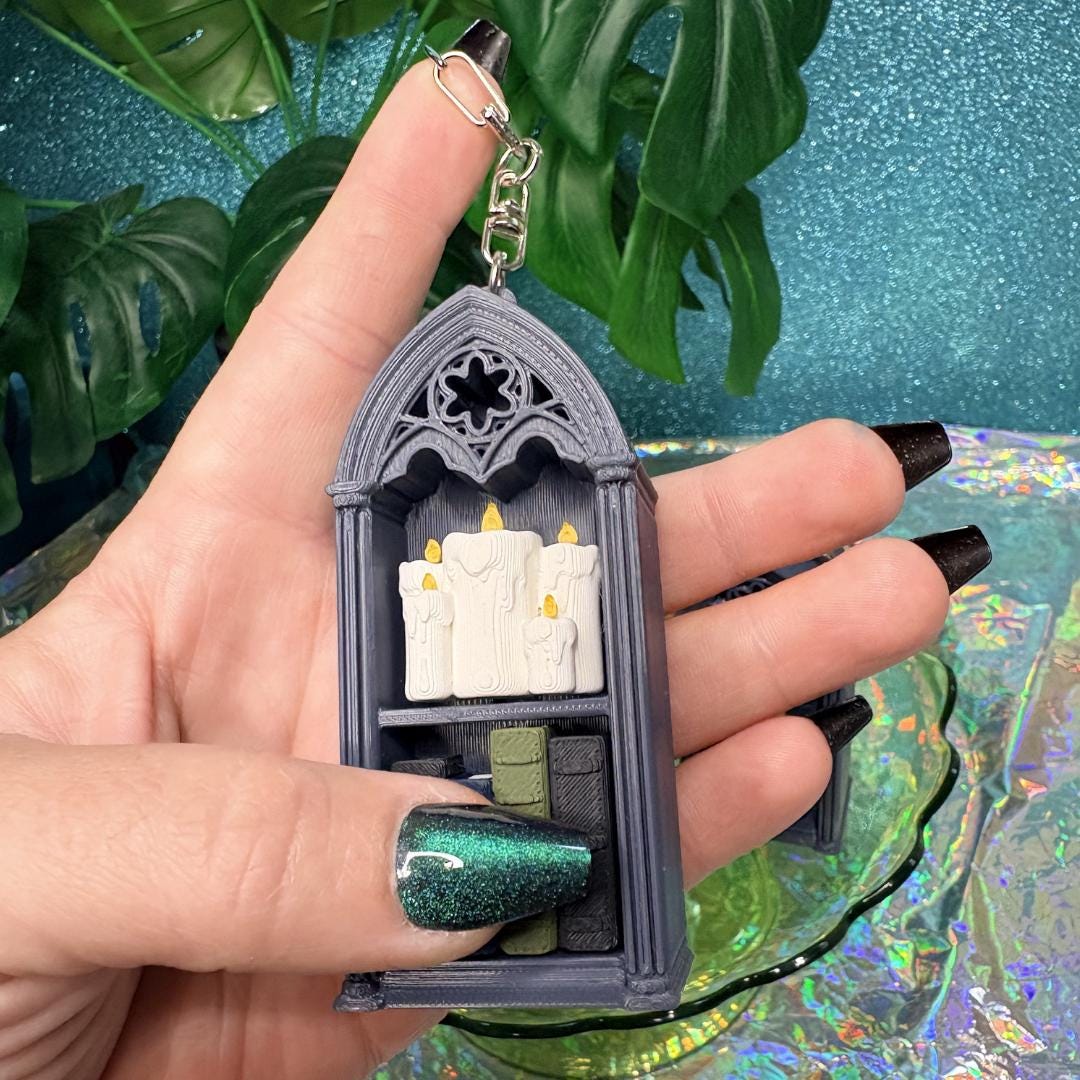 Gothic Bookshelf Fidget Clicker | Book Lover Desk Toy | Romantasy Sensory Fidget for ADHD | Gothic Decor | Fantasy Reader Gift | Fourth Wing