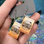 Romantasy Fourth Wing Book Earrings | Mini Fantasy Book Dangle Earrings | Dragon Rider Inspired Jewelry | Book Lover Gift | Reader Earrings