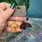 Tairn Andarna Fourth Wing Book Earrings | Mini Fantasy Dragon Dangle Earrings | Basgiath Inspired Jewelry | Book Lover Gift | Violet Xaden