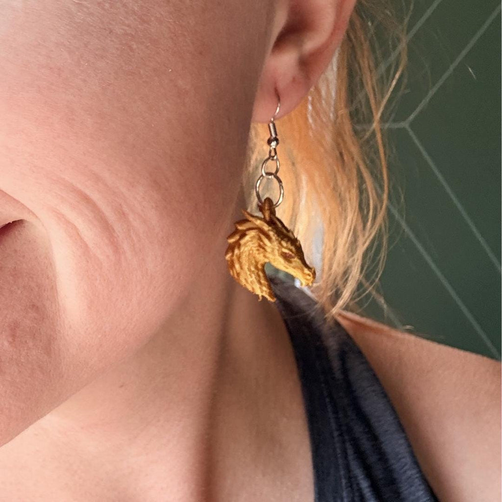 Tairn Andarna Fourth Wing Book Earrings | Mini Fantasy Dragon Dangle Earrings | Basgiath Inspired Jewelry | Book Lover Gift | Violet Xaden