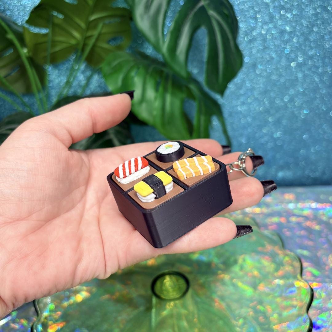 Sushi Bento Fidget Clicker Keychain