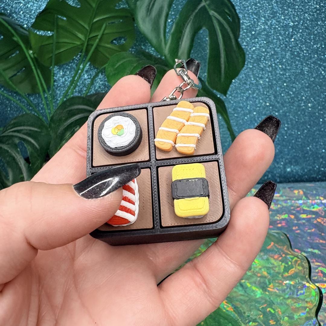 Sushi Bento Fidget Clicker Keychain