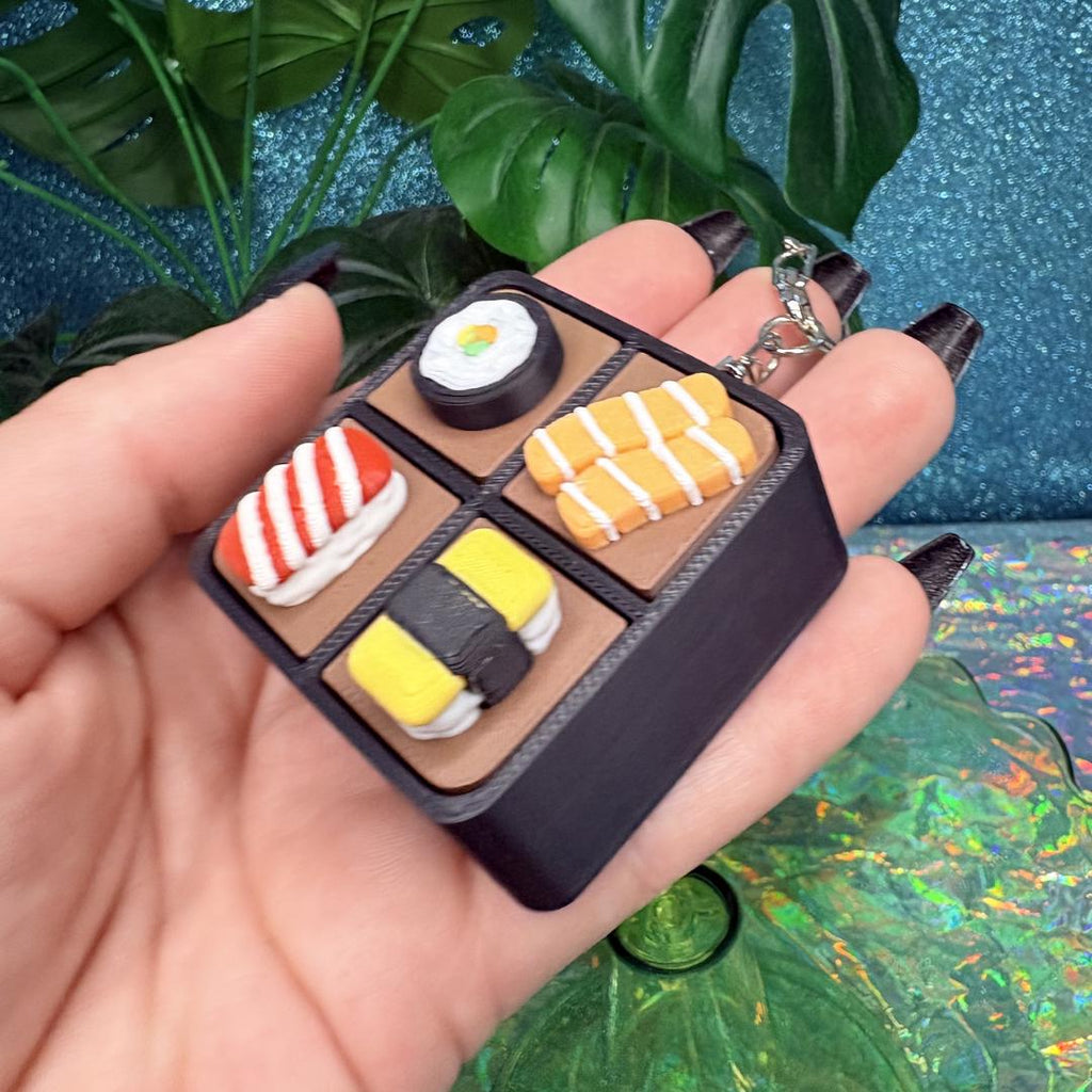 Sushi Bento Fidget Clicker Keychain