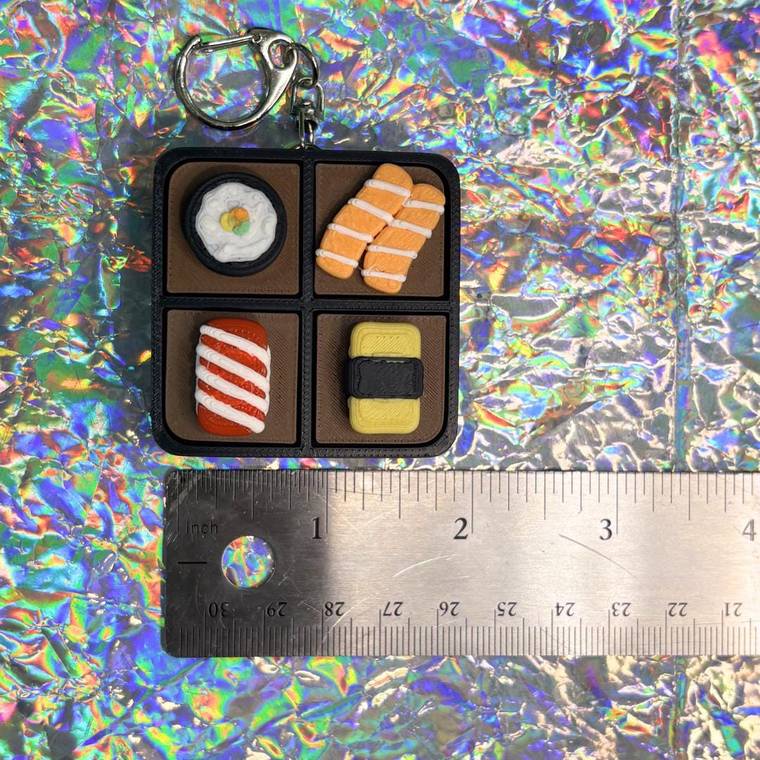 Sushi Bento Fidget Clicker Keychain
