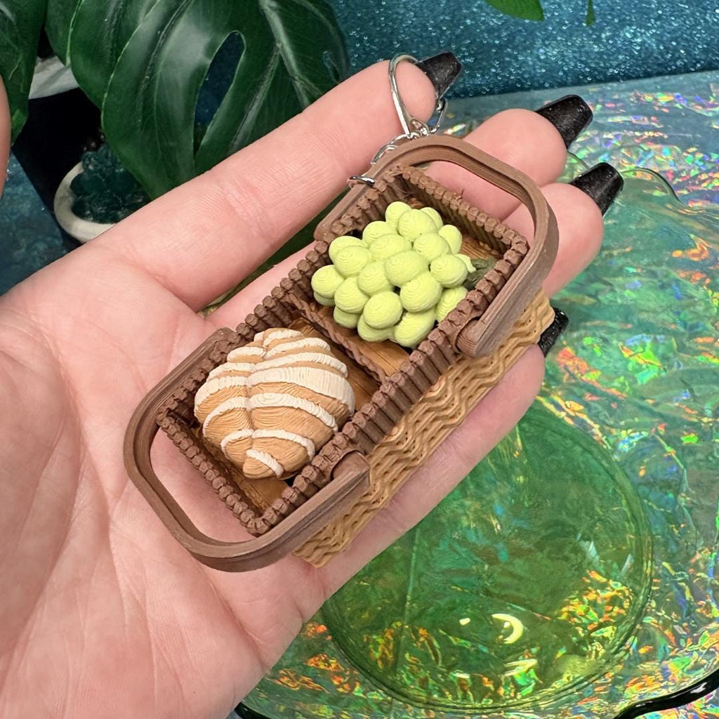 Picnic Basket Fidget Clicker Keychain