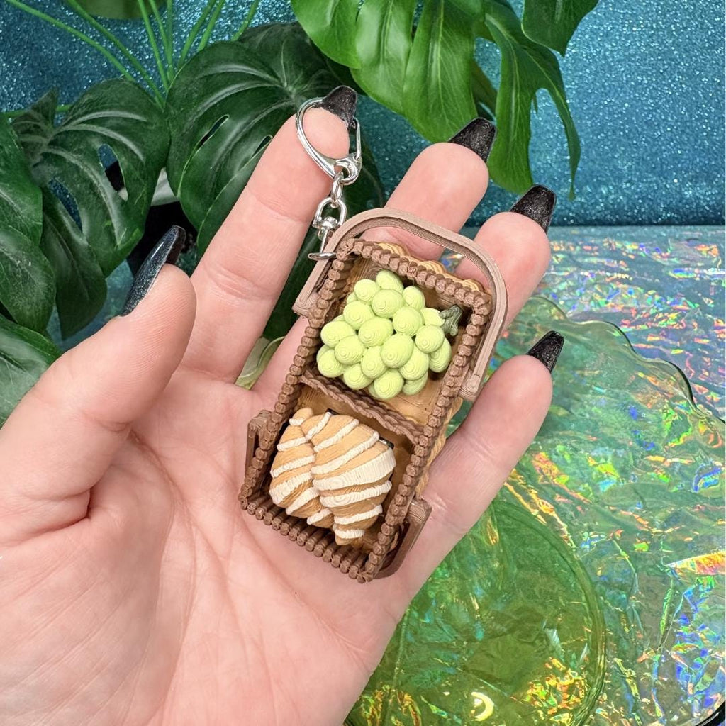 Picnic Basket Fidget Clicker Keychain